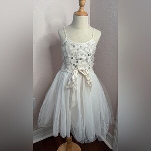 Tutu Du Monde White Floral Kids Formal Dress